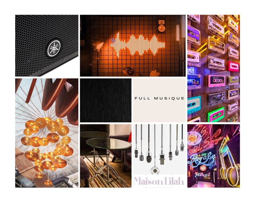 Planche de conception du concept Full Musique